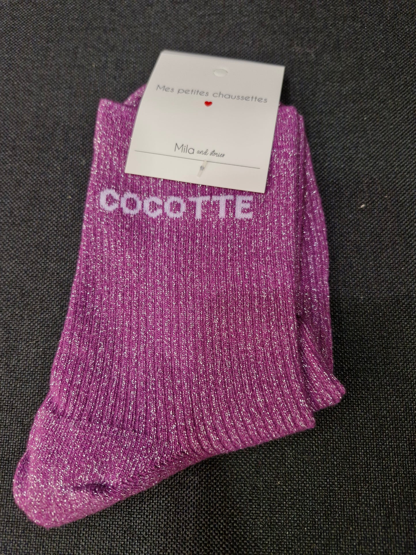 Chaussette Cocotte violette